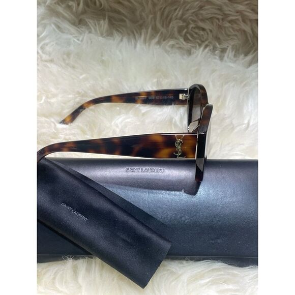 YSL Saint Laurent Sunglasses Tortoise Frame NWOT MSRP $550 - Picture 5 of 6